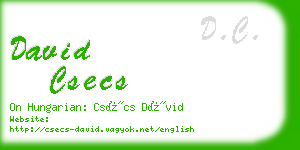 david csecs business card